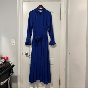Chic Royal Blue Long Sleeve Dress